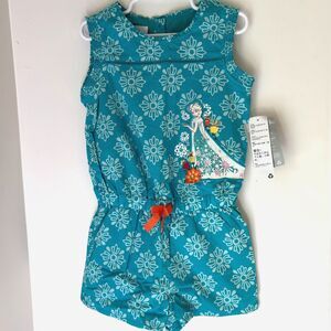 Disney Store Frozen Princess Elsa One Piece Fully Lined Romper Girl's Size 5-6